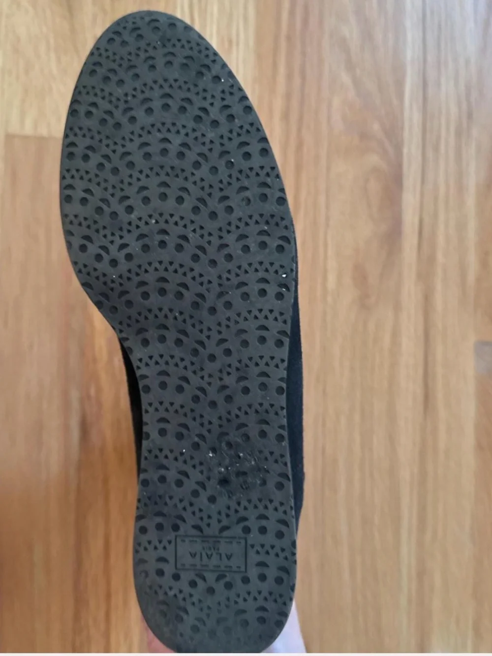 Alaia Black Suede Lace-Up  Boots